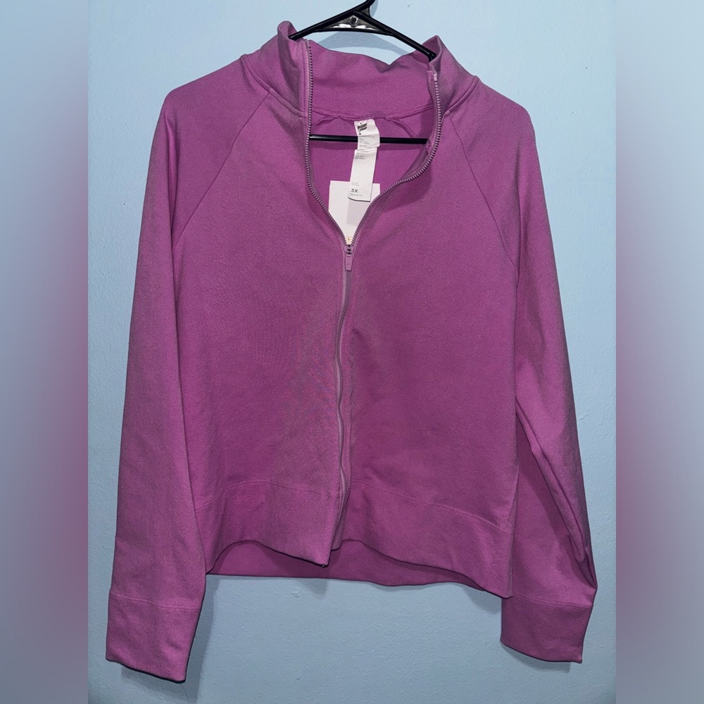 Fabletics Size 3x Nixie Sculpt Jacket Knit Workout Compression Pink/purple NWT